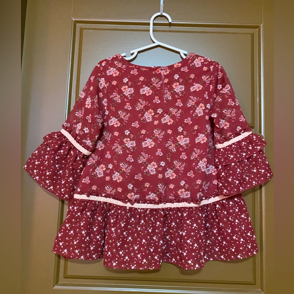 Girls Flower Long Sleeve Blouse❤️